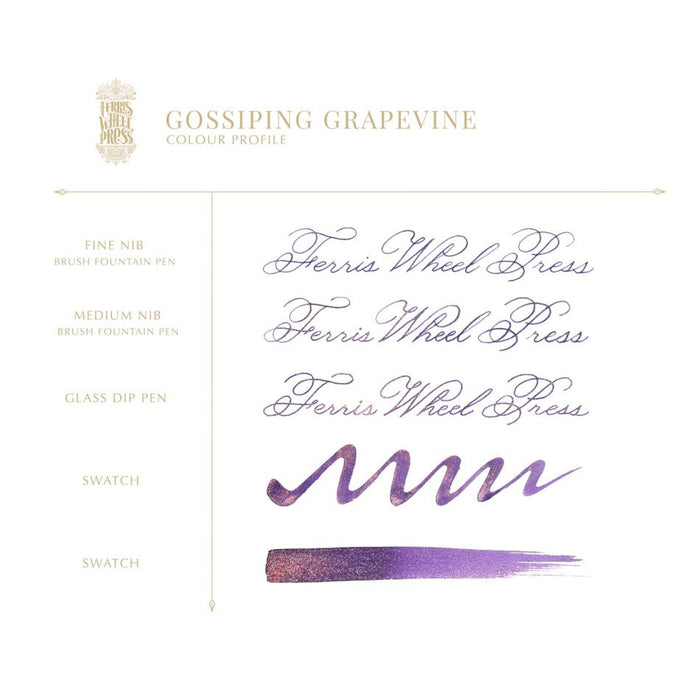 Acme Fountain Pen Ink 38ml Gossiping Grapevine Purple_3