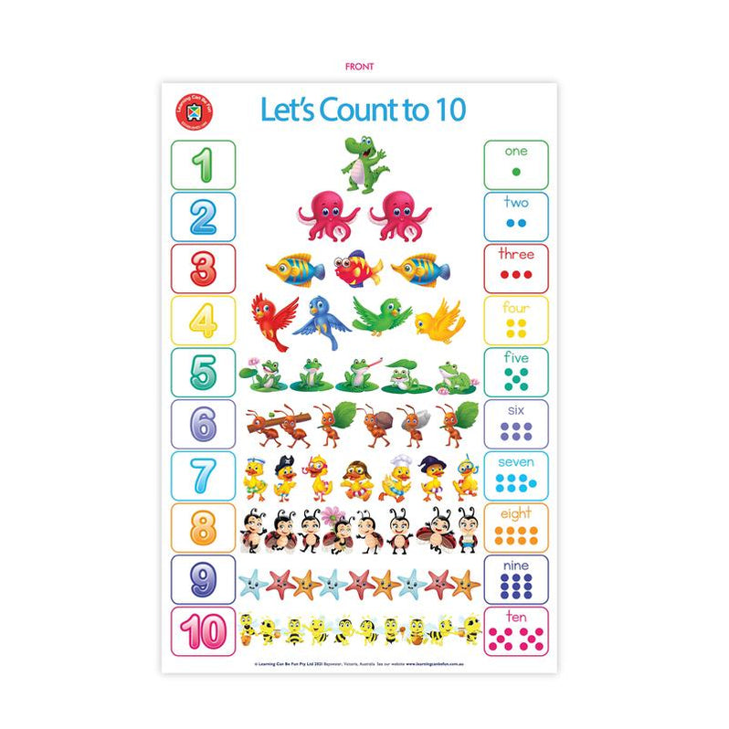 Counting to Ten Wall Chart - Acme Educational Poster — Marston Moor