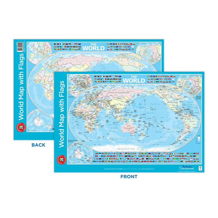 Acme LCBF World Map with Flags Poster 555991_1