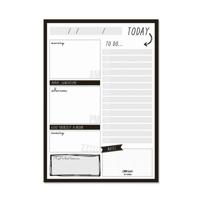 Acme Pukka Carpe Diem Daily Planner Pad Black 1000174_1