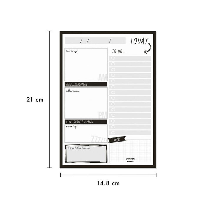 Acme Pukka Carpe Diem Daily Planner Pad Black 1000174_2