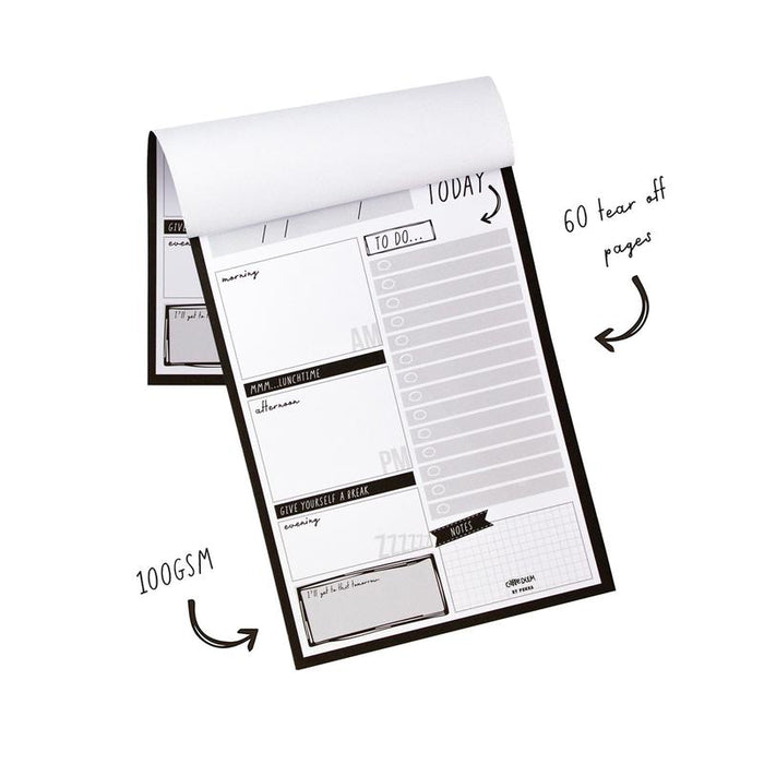 Acme Pukka Carpe Diem Daily Planner Pad Black 1000174_4