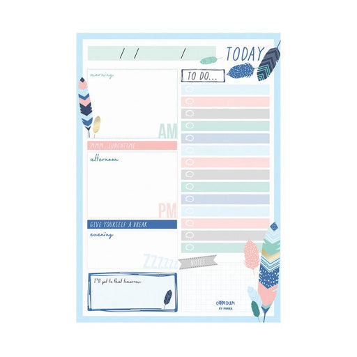 Acme Pukka Carpe Diem Daily Planner Pad Feathers 1000177_1
