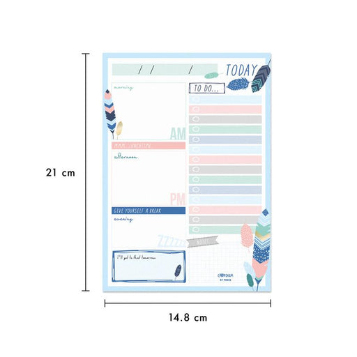 Acme Pukka Carpe Diem Daily Planner Pad Feathers 1000177_2