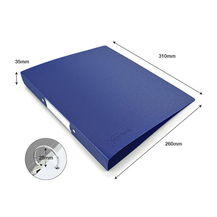 Acme Rapesco Germ-Savvy Antibacterial A4 PP Ring Binder 2/35 Blue 999010_2