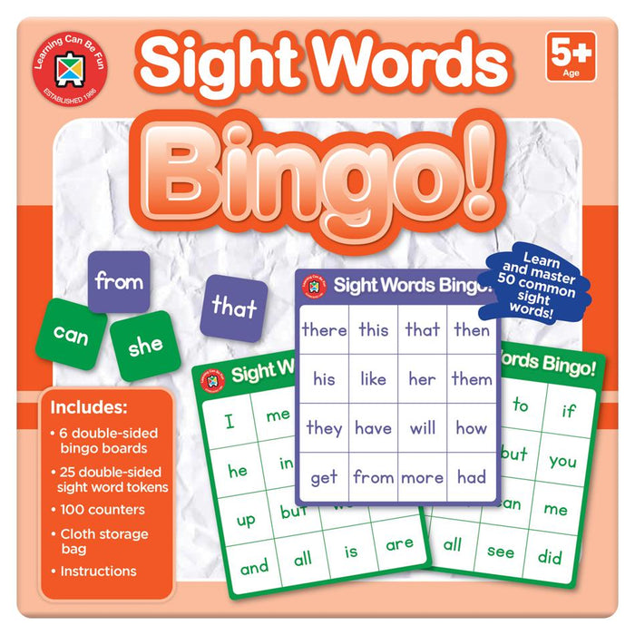 Acme Sight Words Bingo Game 50 Words Educational Fun_1