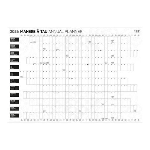 Acme Tuhi Wall Planner Double Sided A2 Unlaminated Maori 2026 12447886_2