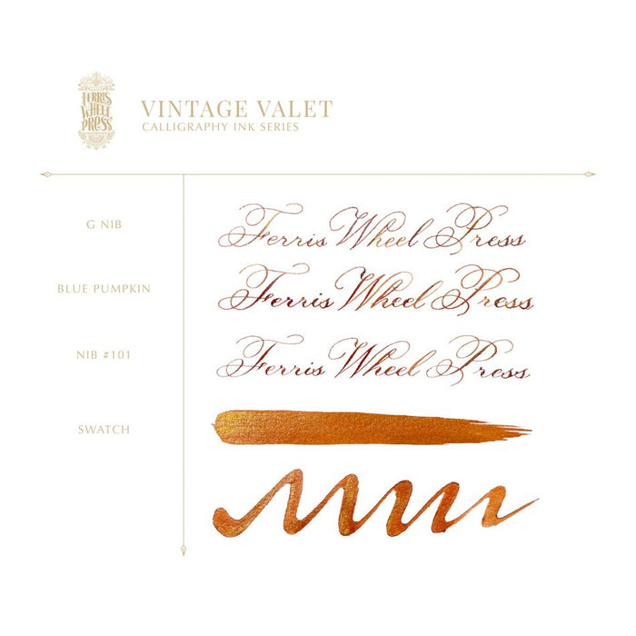 Acme Vintage Valet Calligraphy Ink 28ml - Burnt Orange Shimmer_2