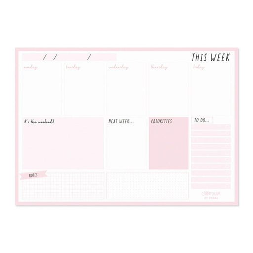 Acme Weekly Planner Pad Ballerina Pink 60 Sheets 1000170_1