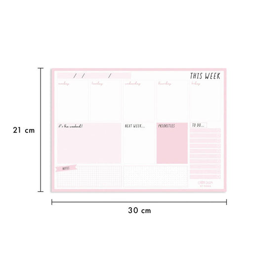 Acme Weekly Planner Pad Ballerina Pink 60 Sheets 1000170_2