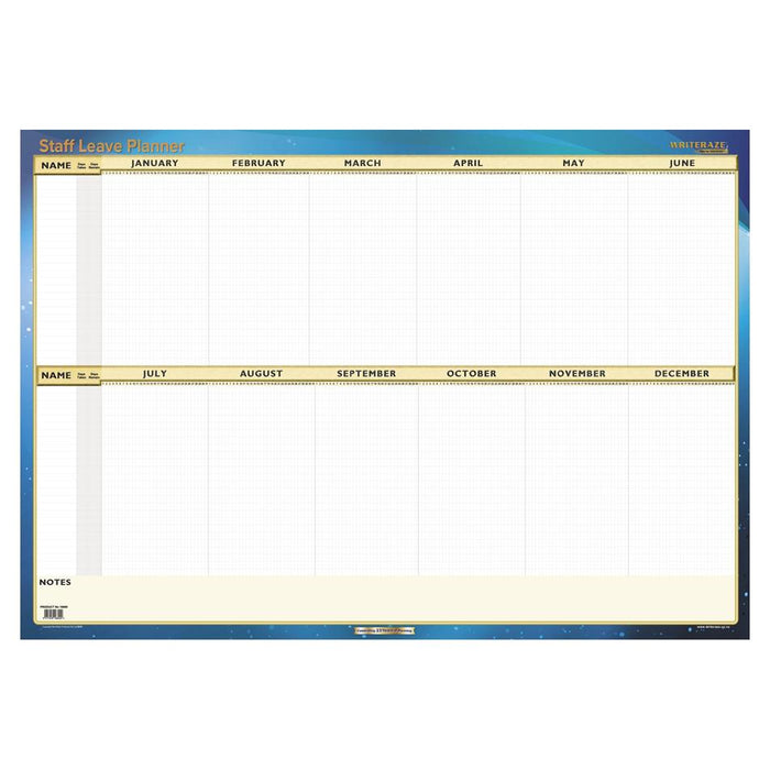 Acme Writeraze Staff Leave Planner 700x1000mm Laminated_1