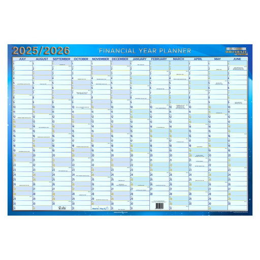 Acme Writeraze Wall Planner 500x700mm Laminated 202526_1