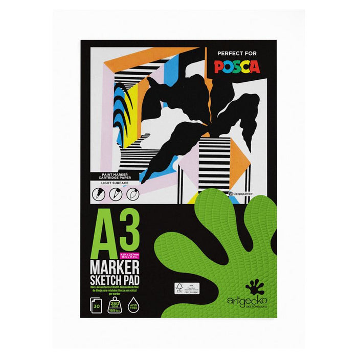 Artgecko A3 Pro Marker Sketchpad 30 Sheets 250gsm GEC010_1