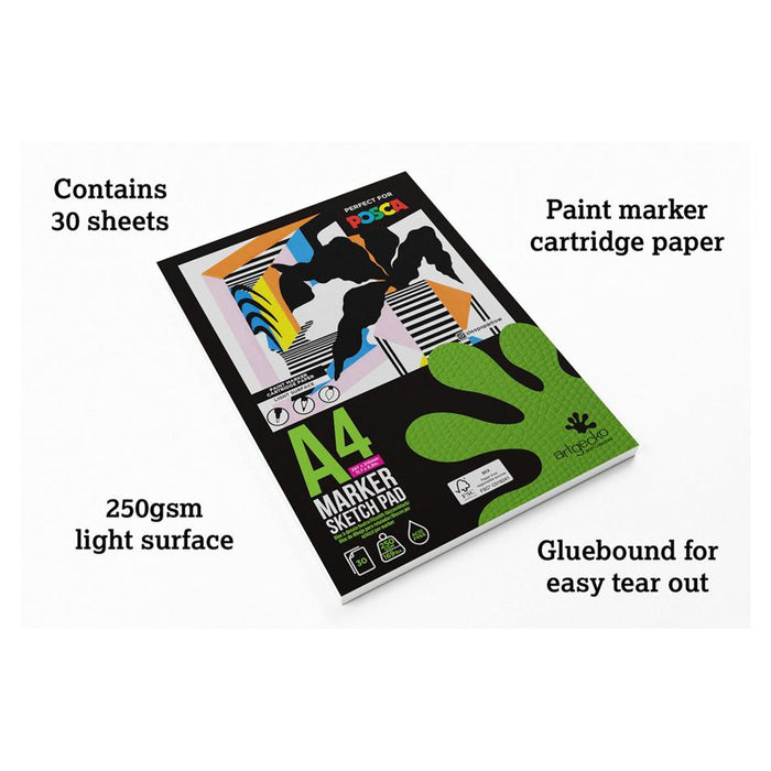 Artgecko A4 Pro Marker Sketchpad 30 Sheets 250gsm GEC009_3