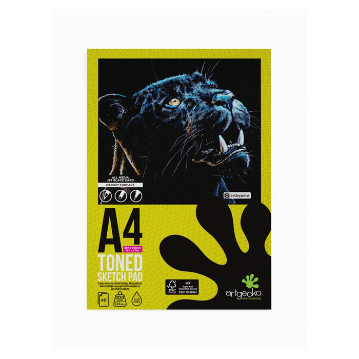 Artgecko Pro A4 Toned Sketchpad 40 Sheets 200gsm Black_1