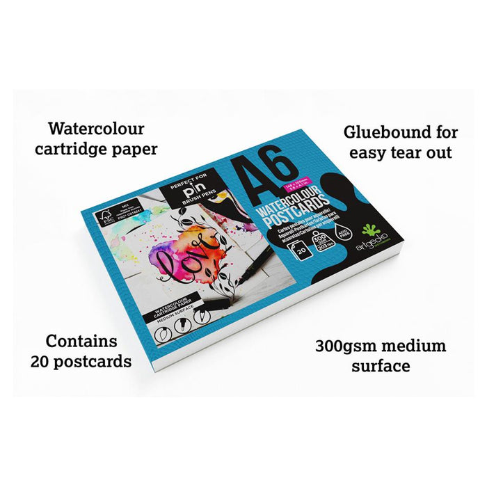 Artgecko Pro A6 Watercolour Postcards 20 Sheets 300gsm_3