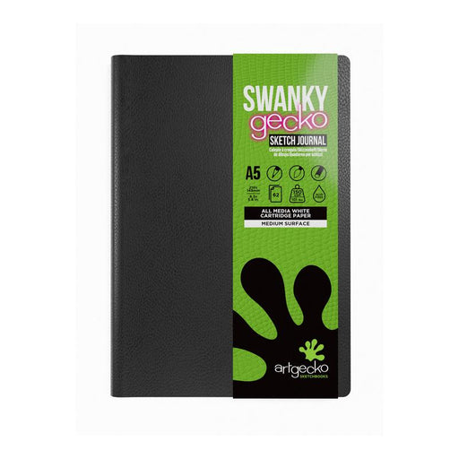Artgecko Swanky Sketch Journal A5 124 Pages 62 Sheets 150gsm White Paper GEC500_1