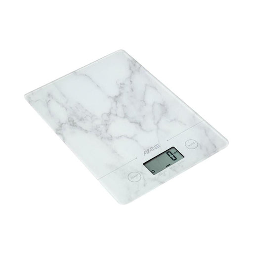 Avanti Compact Kitchen Scale White Marble_1