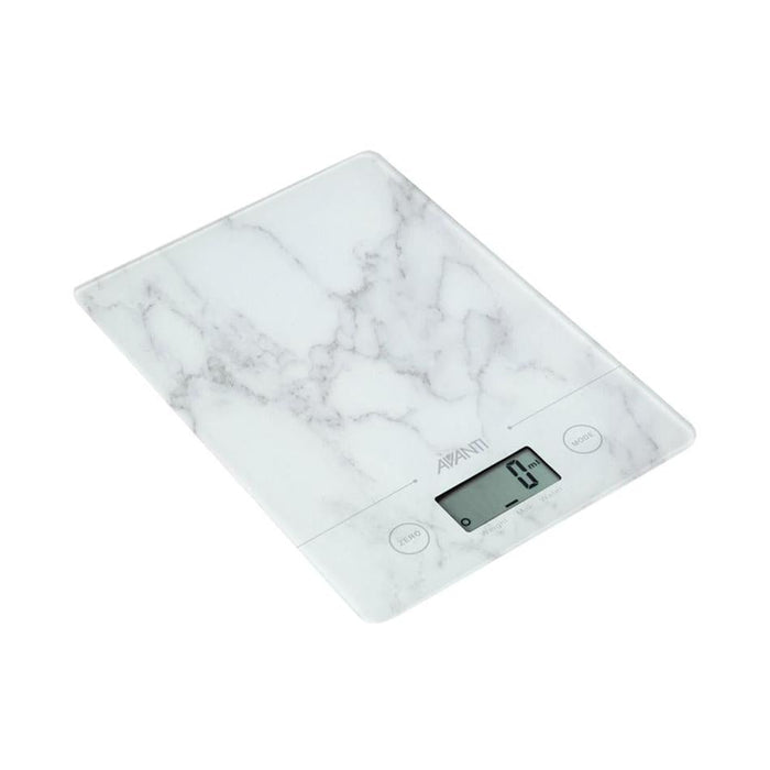 Avanti Compact Kitchen Scale White Marble_1