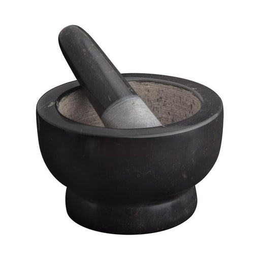 Avanti Marble Footed Mortar&Pestle Black_1