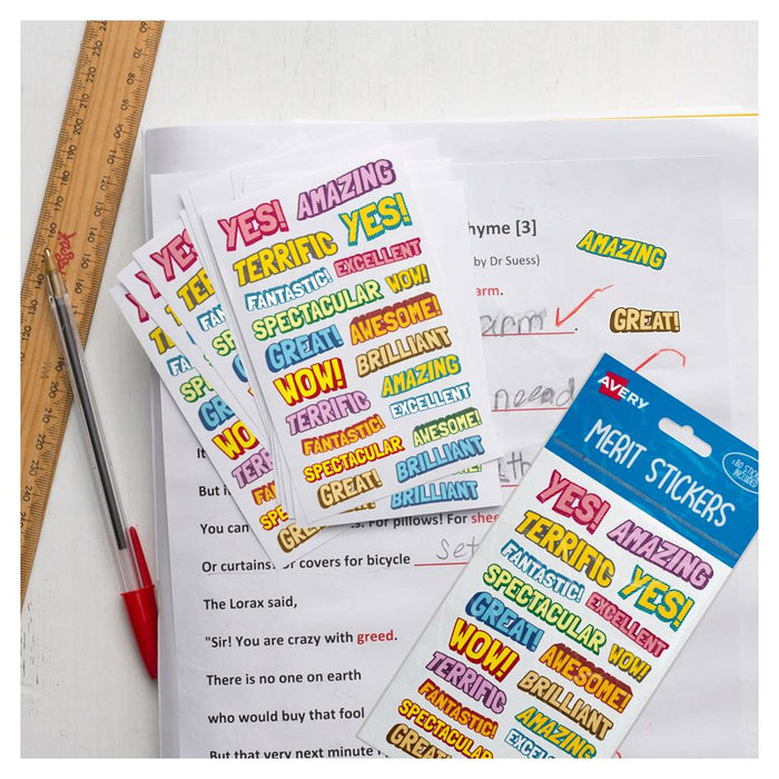 Avery 80-Pack Comic Merit Stickers for Rewards 239421_3