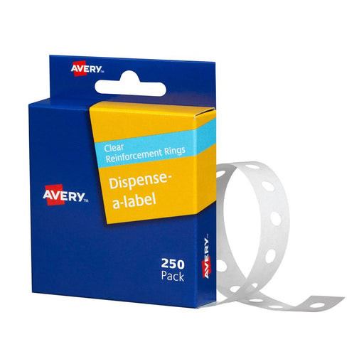 Avery Clear Ring Reinforcers 250 Pack 238323_1