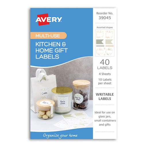 Avery Gift Labels Assorted 40 Pack - Neutral Designs 238956_1
