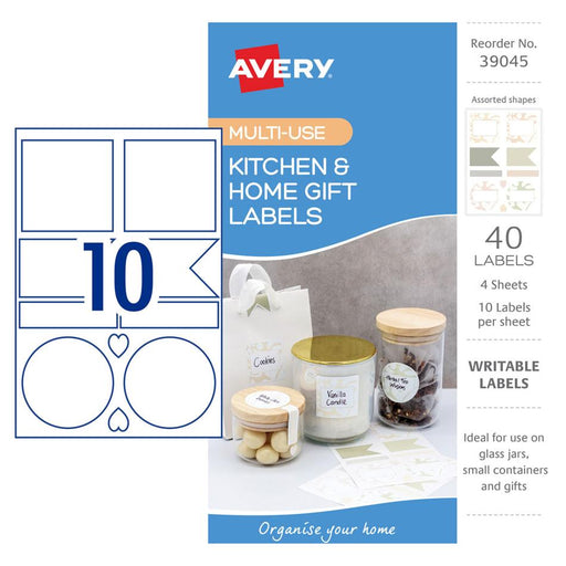 Avery Gift Labels Assorted 40 Pack - Neutral Designs 238956_2