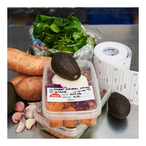 Avery Labels Shelf Life Removable 102x47mm White Black 500 Roll 1002521_2