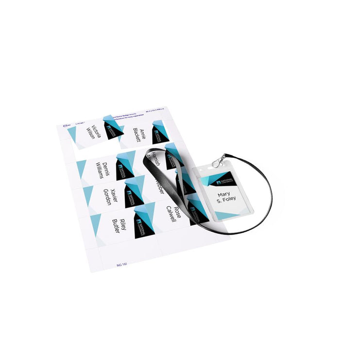Avery Lanyard Name Badge Kit L7418 - 10 Sheets, 100 Badges_3