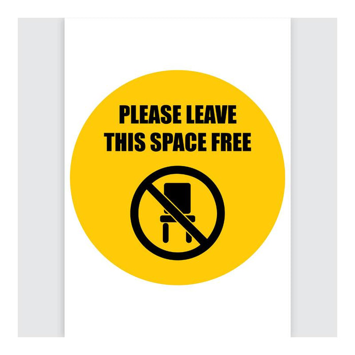 Avery Pre-Printed Self-Adhesive Sign Please Leave this Space Free Round 20cm 5 Sheets 238911_1