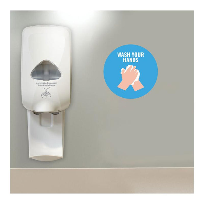 Avery Pre-Printed Self-Adhesive Sign Wash Your Hands Round 6up 5 Sheets 238910_2