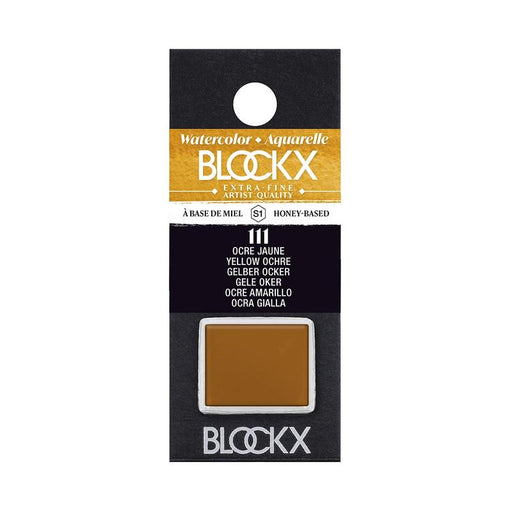 BLOCKX Watercolour Half Pan S1 111 Yellow Ochre C41111BXC_1