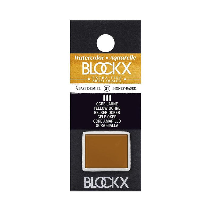 BLOCKX Watercolour Half Pan S1 111 Yellow Ochre C41111BXC_1