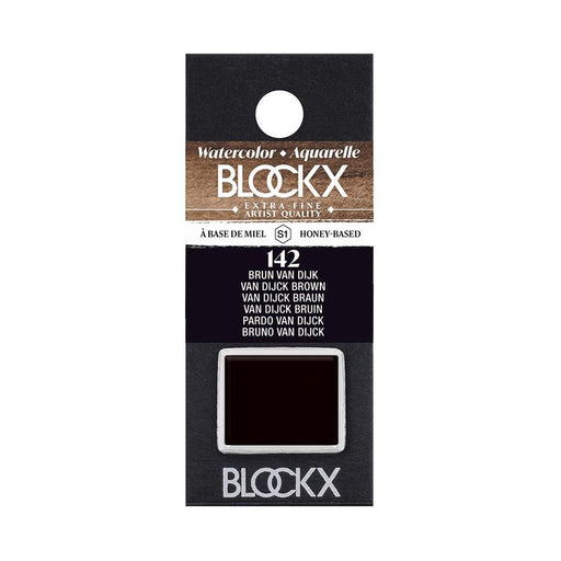 BLOCKX Watercolour Half Pan S1 142 Van Dijk Brown C41142BXC_1