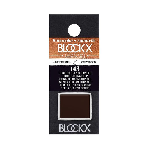 BLOCKX Watercolour Half Pan S1 143 Deep Burnt Sienna C41143BXC_1