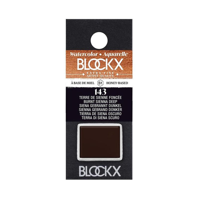 BLOCKX Watercolour Half Pan S1 143 Deep Burnt Sienna C41143BXC_1