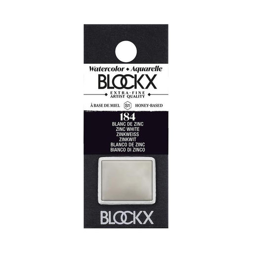 BLOCKX Watercolour Half Pan S1 184 Zinc White C41184BXC_1