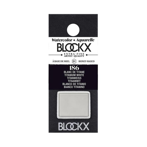 BLOCKX Watercolour Half Pan S1 186 Titanium White C41186BXC_1