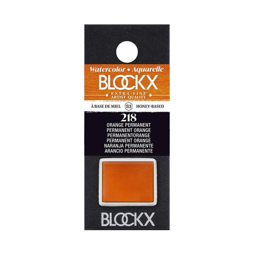 BLOCKX Watercolour Half Pan S3 218 Permanent Orange C41218BXC_1