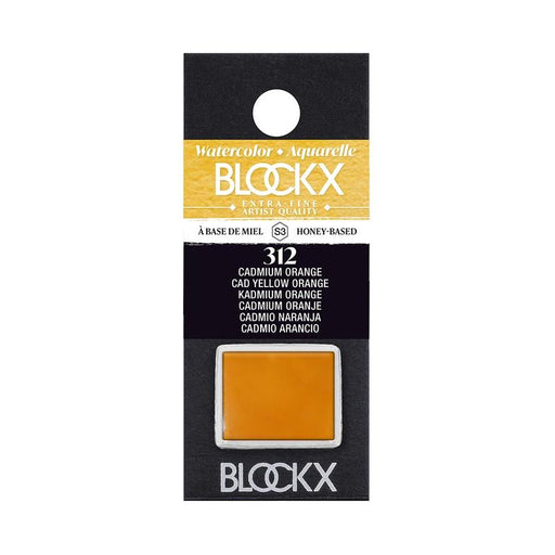 BLOCKX Watercolour Half Pan S3 312 Cadmium Yellow Orange C41312BXC_1