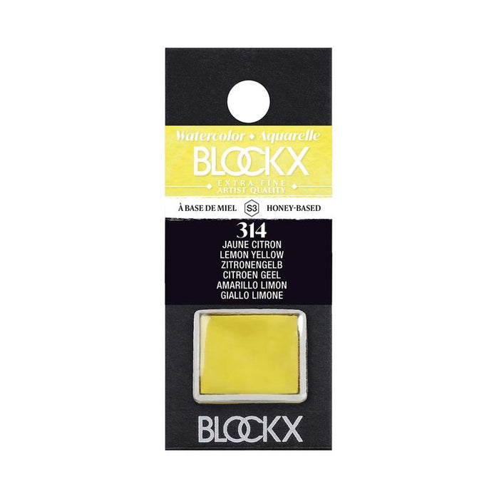 BLOCKX Watercolour Half Pan S3 314 Lemon Yellow C41314BXC_1