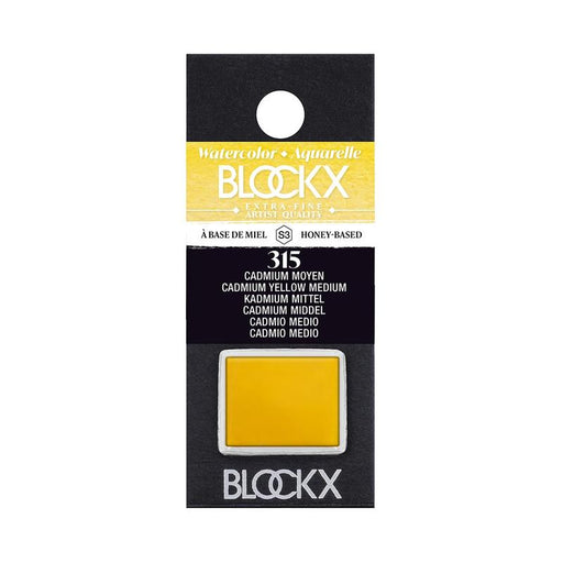 BLOCKX Watercolour Half Pan S3 315 Medium Cadmium Yellow C41315BXC_1