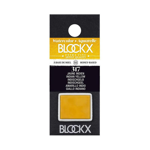 BLOCKX Watercolour Half Pan S3 317 Indian Yellow C41317BXC_1