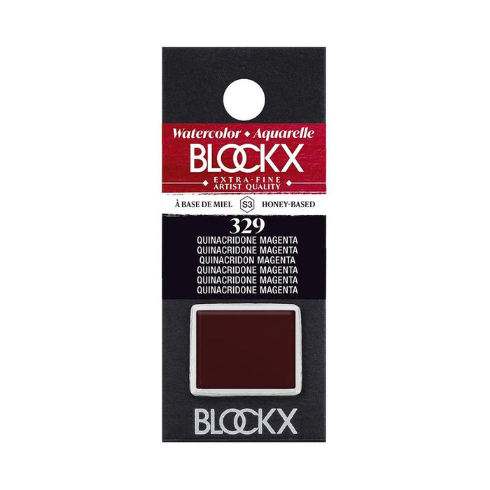 BLOCKX Watercolour Half Pan S3 329 Quinacridone Magenta C41329BXC_1