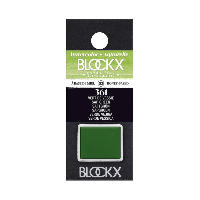 BLOCKX Watercolour Half Pan S3 361 Sap Green C41361BXC_1
