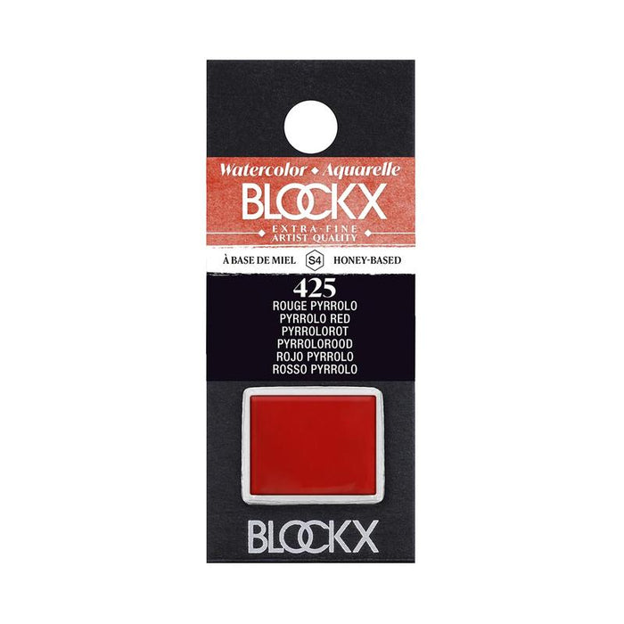 BLOCKX Watercolour Half Pan S4 425 Pyrrolo Red C41425BXC_1
