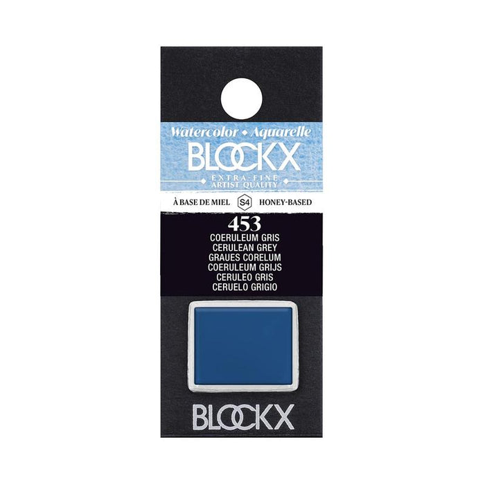 BLOCKX Watercolour Half Pan S4 453 Cerulean Grey C41453BXC_1
