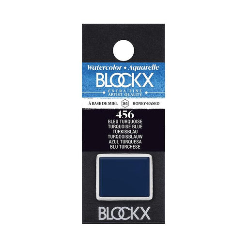 BLOCKX Watercolour Half Pan S4 456 Turquoise Blue C41456BXC_1