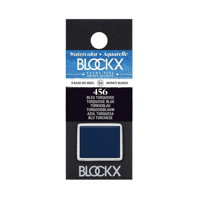 BLOCKX Watercolour Half Pan S4 456 Turquoise Blue C41456BXC_1